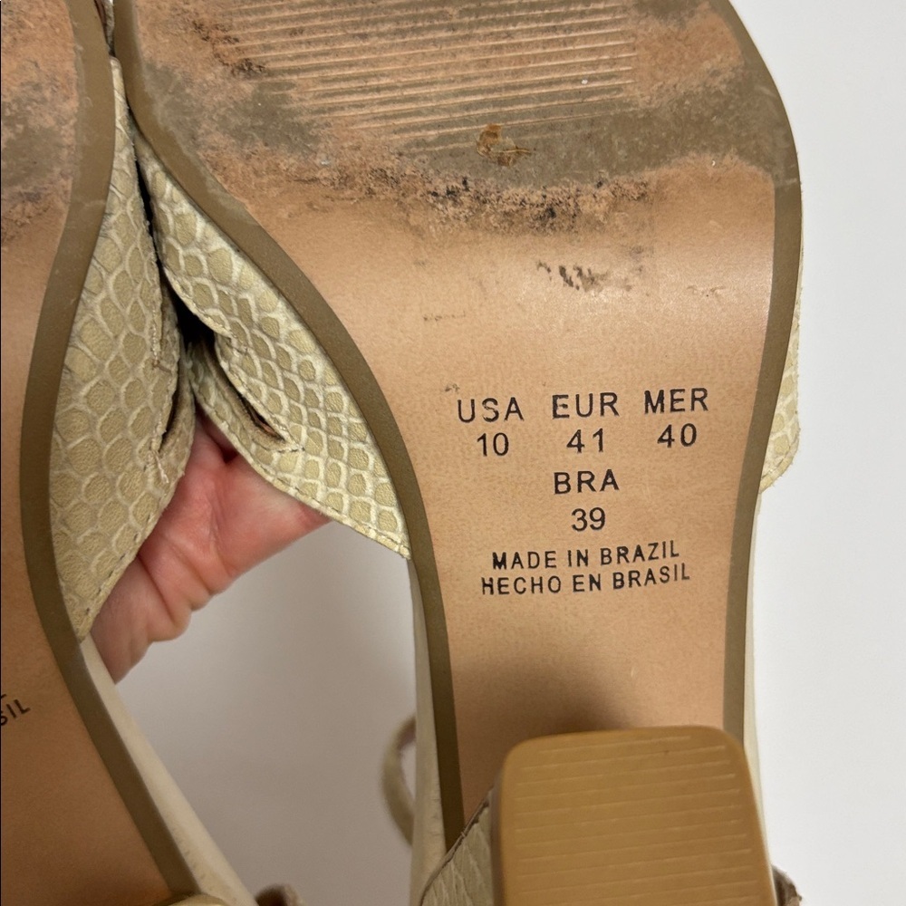 Klub Nico Elegant Beige Women's Chunky Cutout Heels - 10 - Picture 13 of 15
